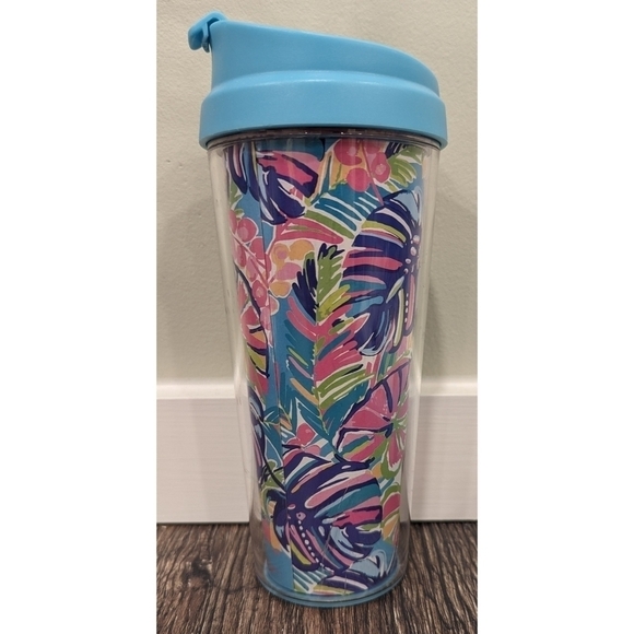 Lilly Pulitzer Palm Tropical Multicolor Travel Tumbler 16 Ounces - Picture 5 of 10